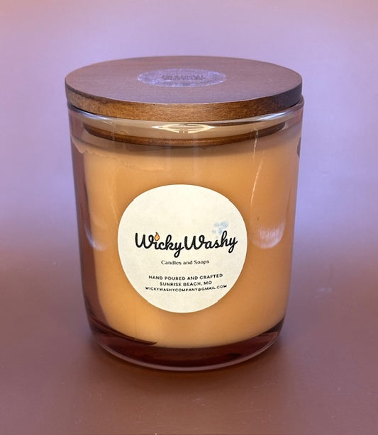 B. 8 Ounce Amber Glass Jar