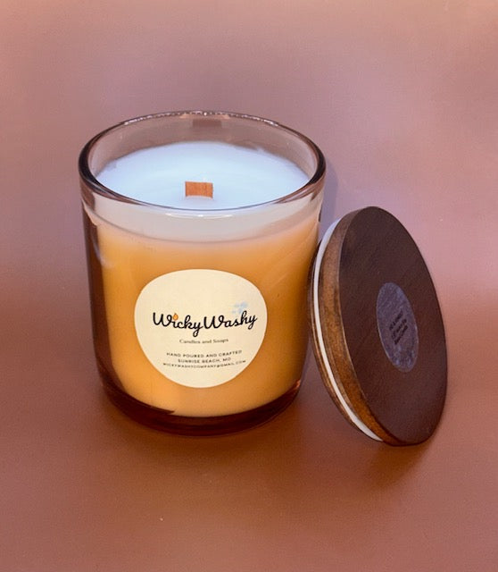 B. 8 Ounce Amber Glass Jar