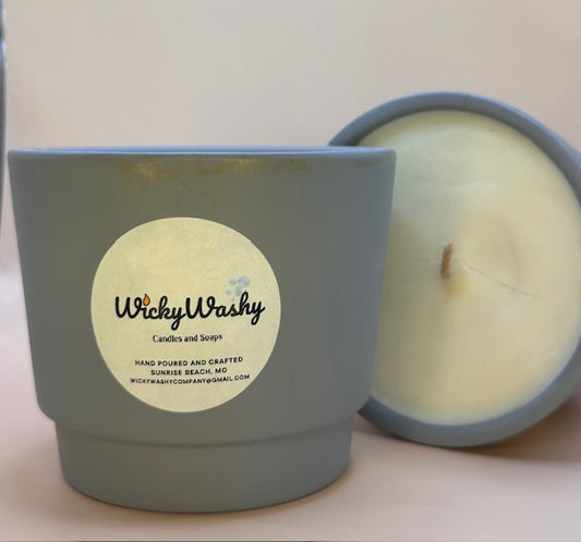 F. 16 Ounce Artisanal Citronella Candle In Terracotta Pot