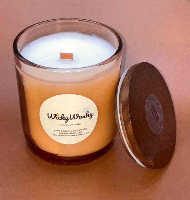 B. 8 Ounce Amber Glass Jar