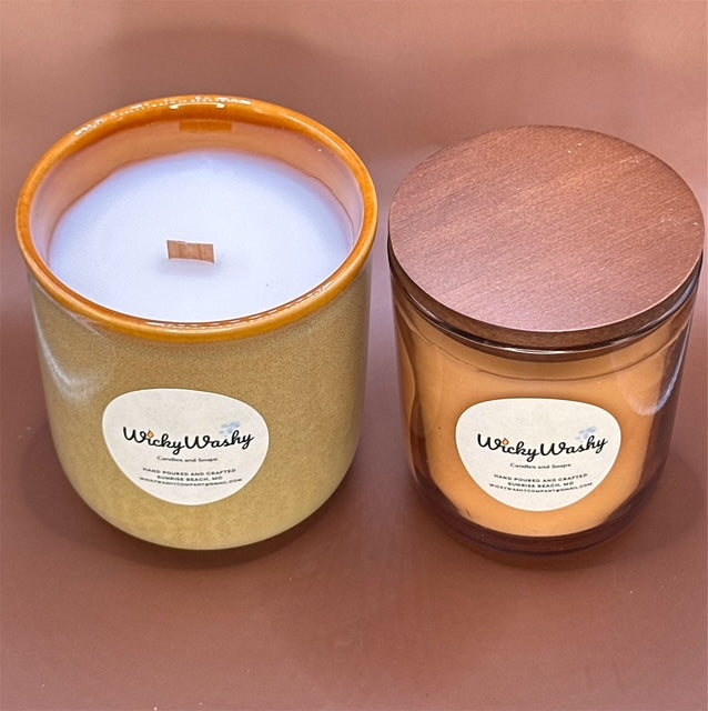 B. 8 Ounce Amber Glass Jar